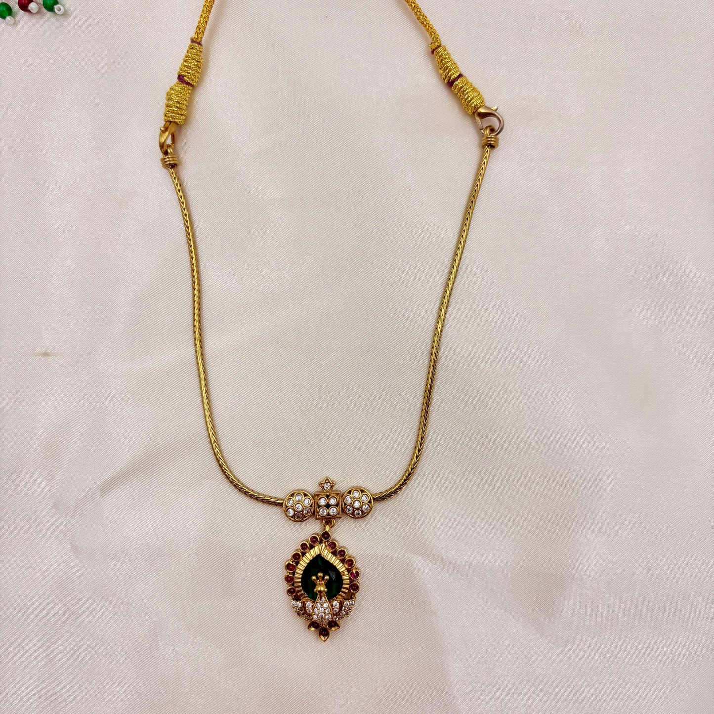 ✨ Divine Lakshmi Pendant Set | Micro Gold Polish