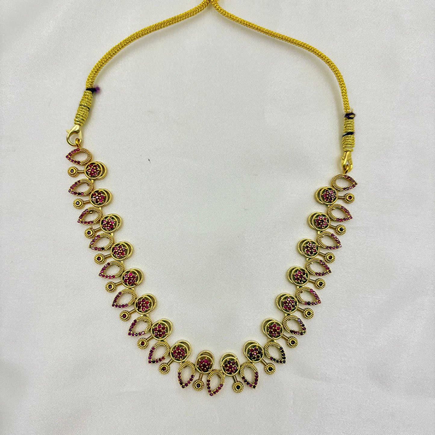 Ruby Stone Traditional Necklace Set