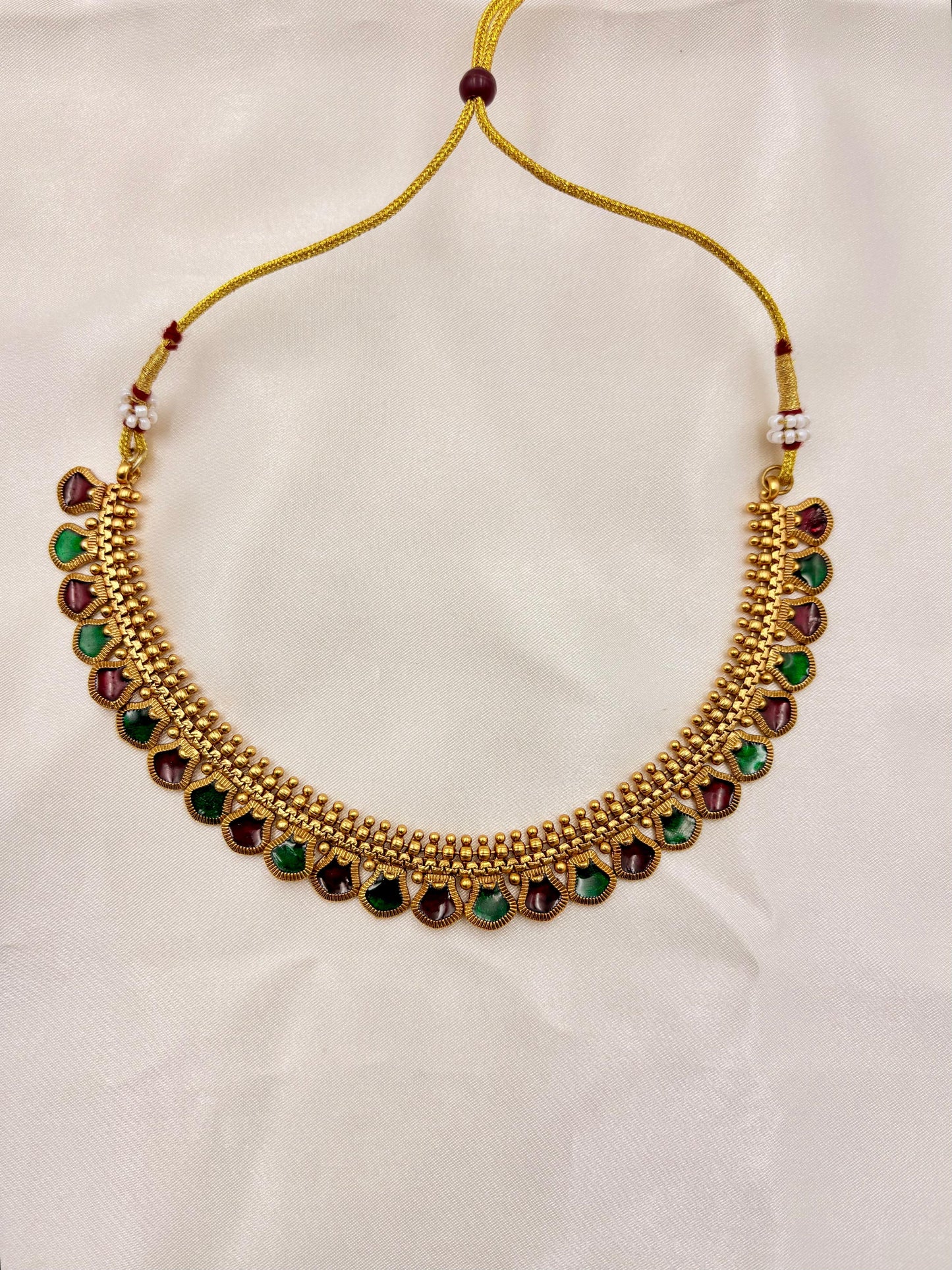 Multicolor Enamel Drop Necklace Set | Traditional Lightweight Jewellery