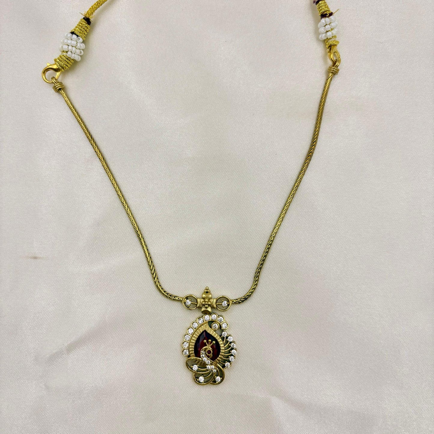 ✨ Peacock Elegance Pendant Set | Premium Micro