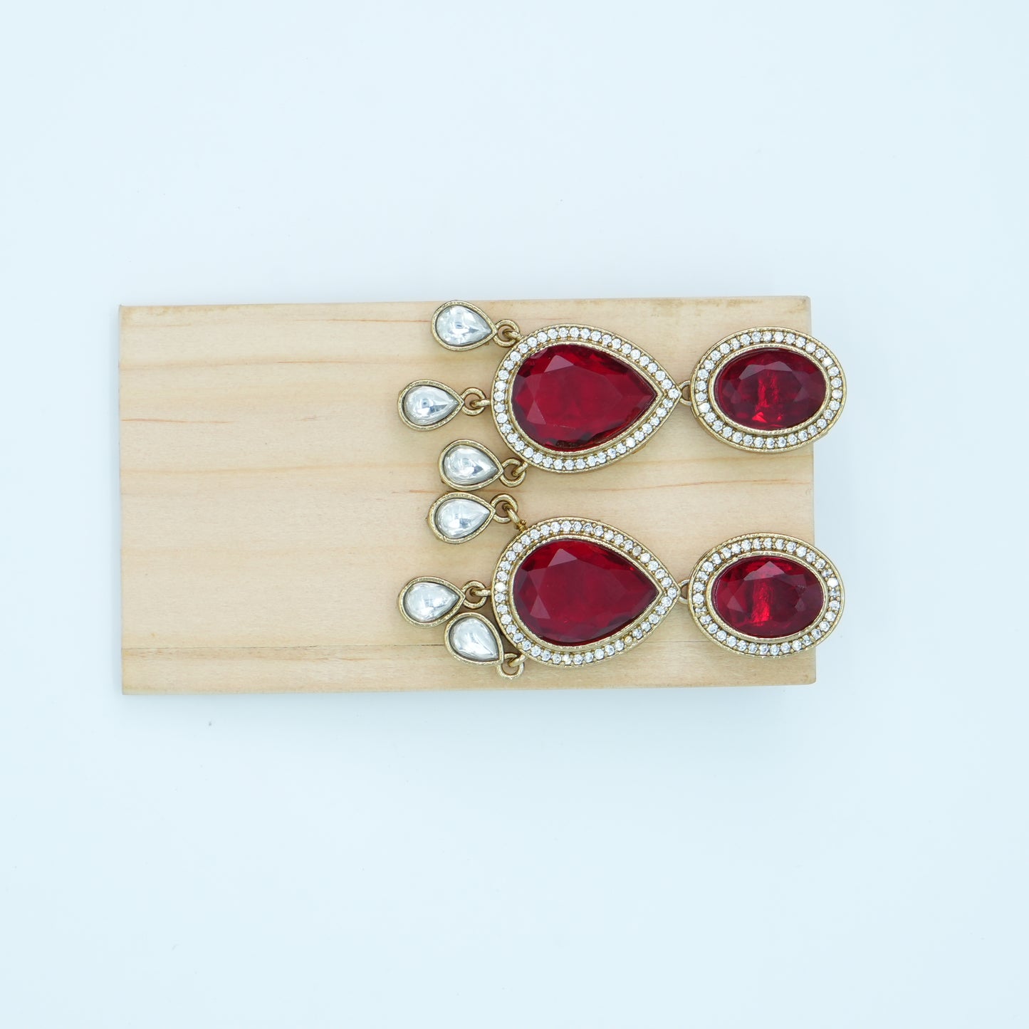 Royal Ruby Kundan Necklace Set – Statement Bridal Elegance