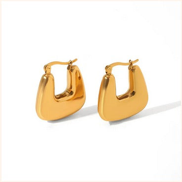 Chunky Gold Hoop Earrings – Modern Imitation Jewelry