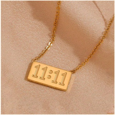 11:11 Gold Necklace – Imitation Jewelry