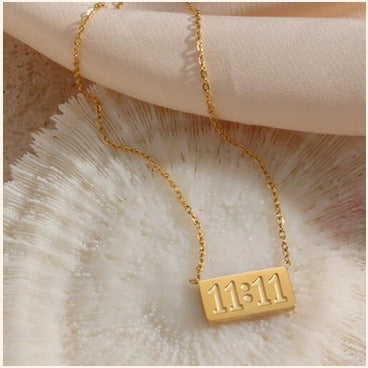 11:11 Gold Necklace – Imitation Jewelry