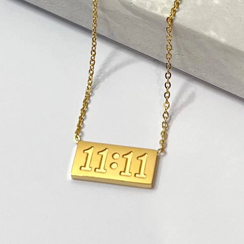 11:11 Gold Necklace – Imitation Jewelry