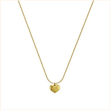 Golden Heart Pendant Necklace – Imitation Jewellery