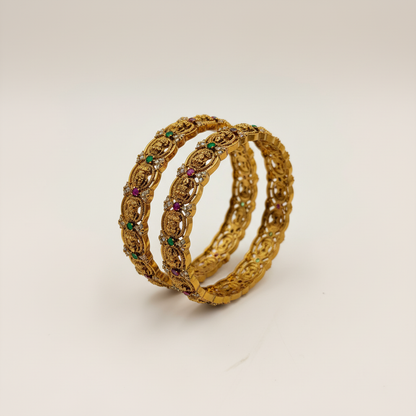 Antique Lakshmi Premium Bangles – Temple Heritage Collection