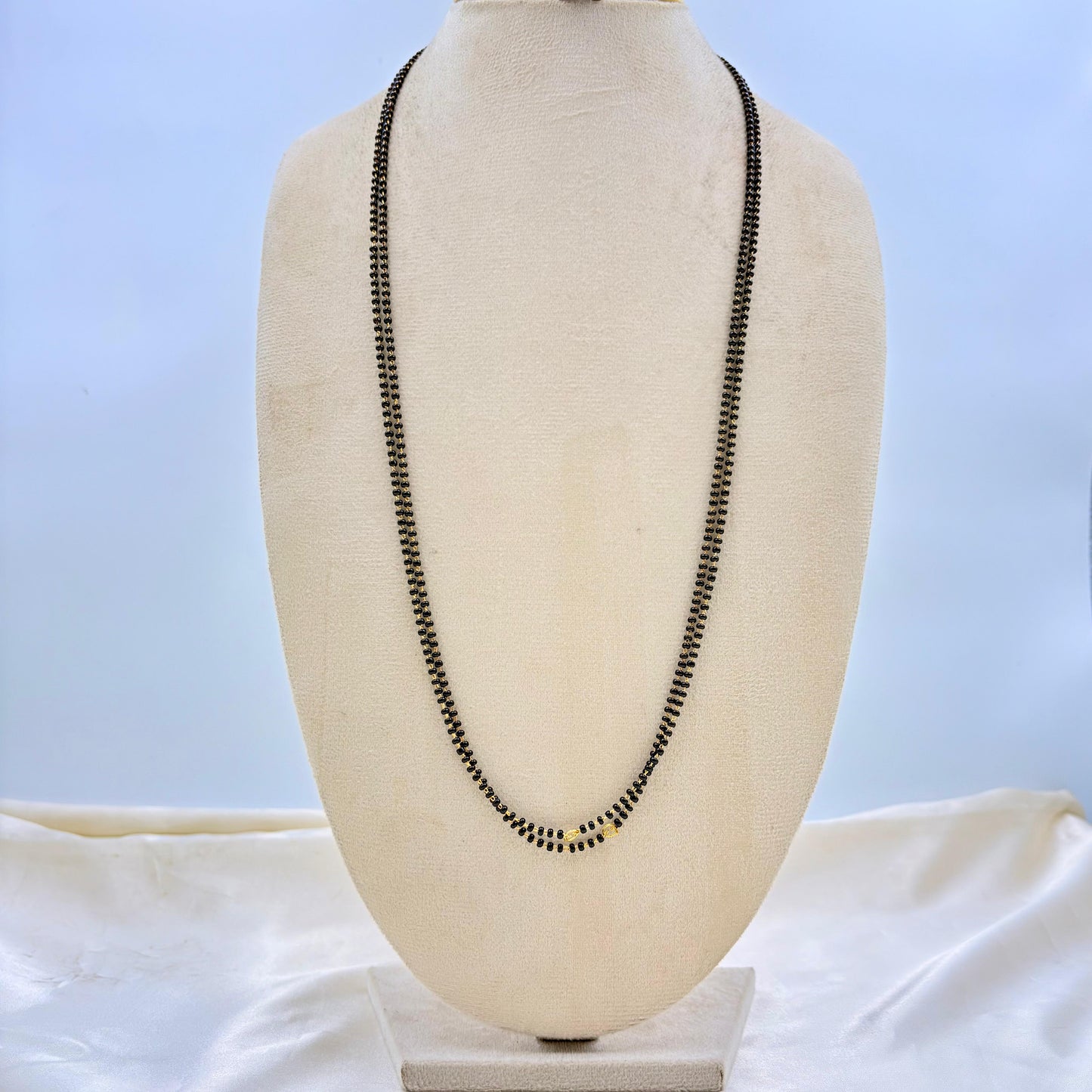 Classic Plain Black Beads Mangalsutra – Long Daily Wear Design