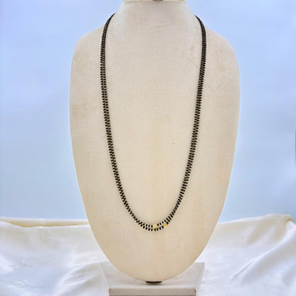 Classic Plain Black Beads Mangalsutra – Long Daily Wear Design