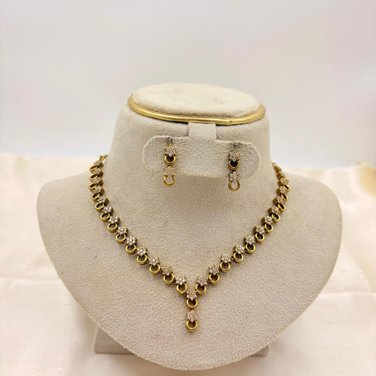 ✨ Floral AD Lightweight Necklace Set | Elegant & Minimal