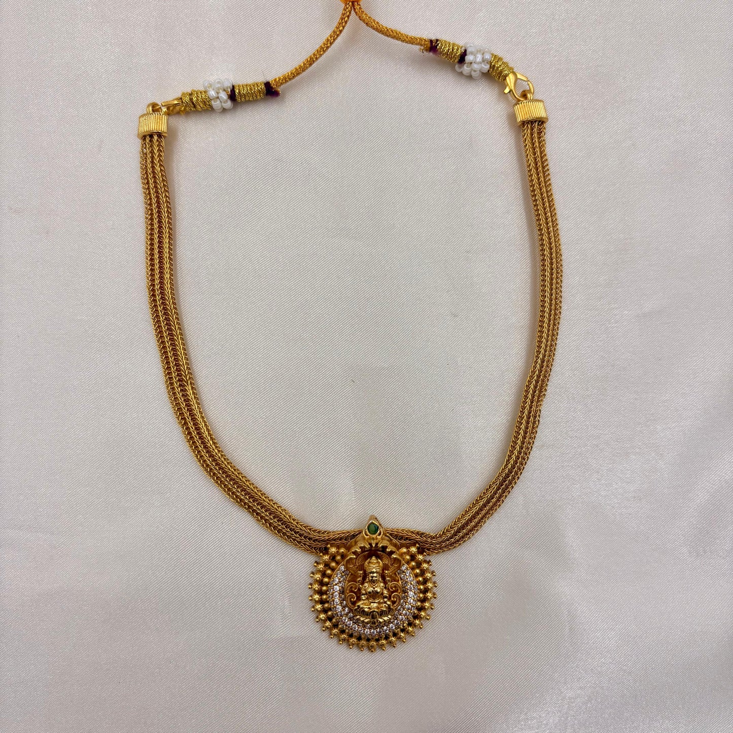 ✨ Lakshmi Temple Necklace Set – Divine • Traditional • Timeless
