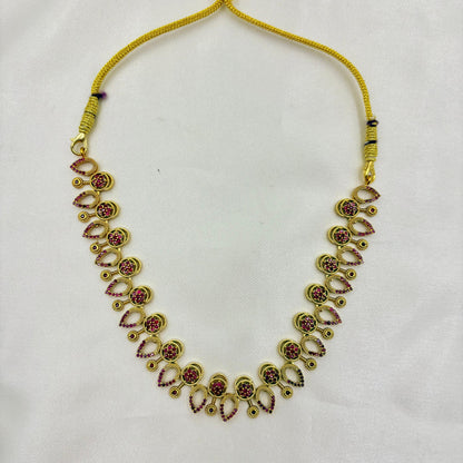 Ruby Stone Traditional Necklace Set