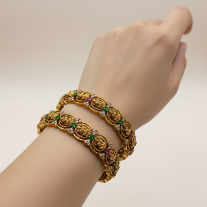 Antique Lakshmi Premium Bangles – Temple Heritage Collection
