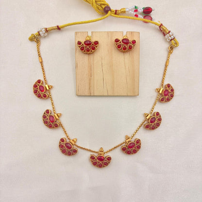 Ruby Kemp Half Moon Charm Necklace Set
