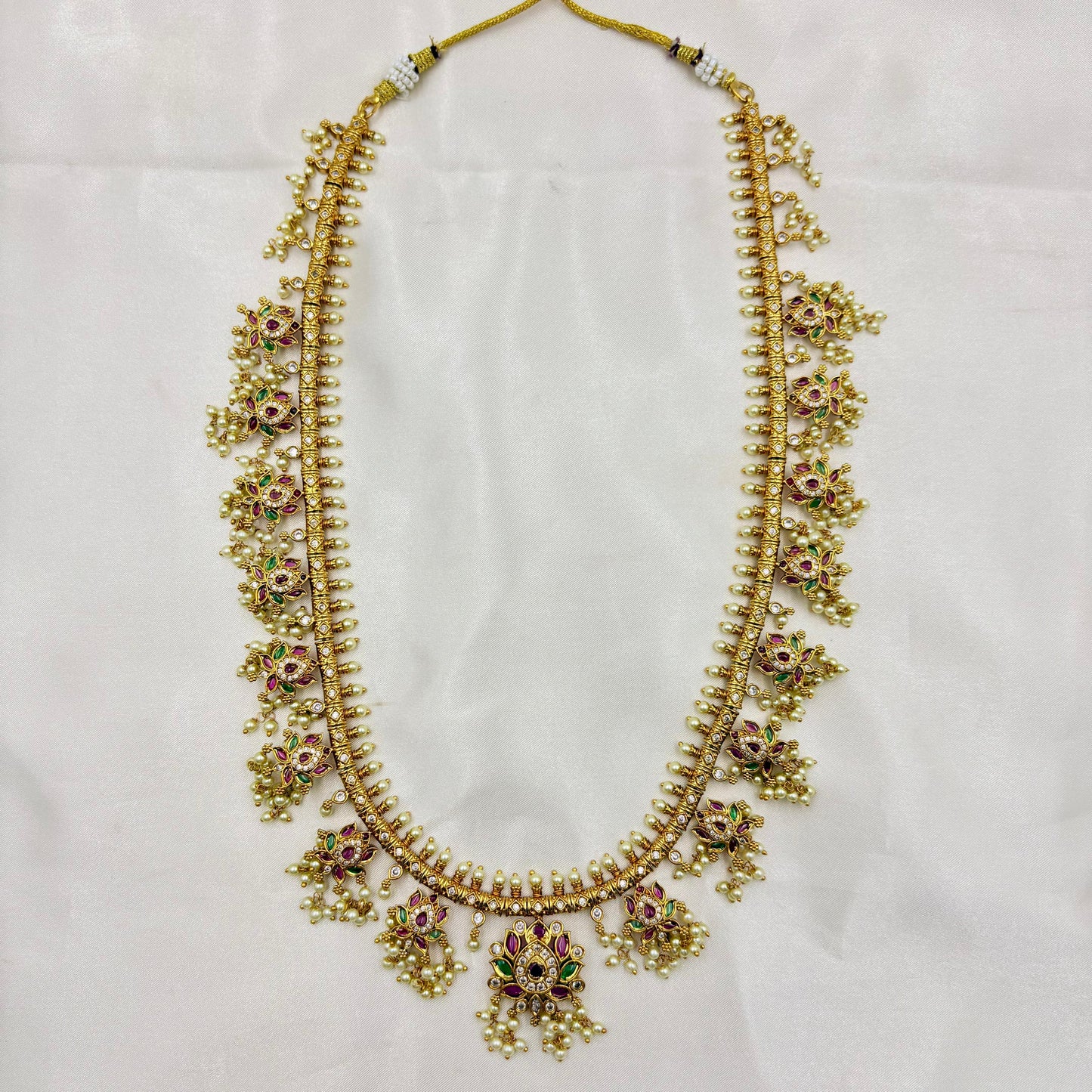 ✨ Temple Long Haar With Jhumka Earrings – Premium Matte Finish