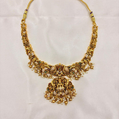 ✨ Grand Antique Lakshmi Necklace Set | Premium Temple Jewellery