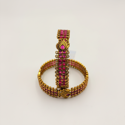 Antique Peacock Ruby Bangles – Grand Heritage Edition