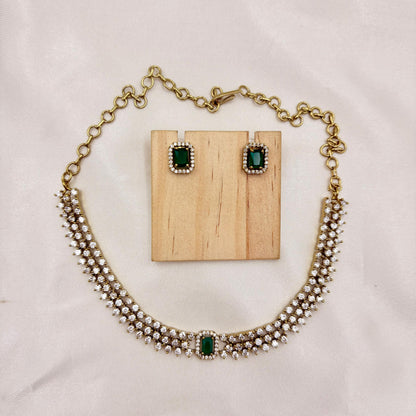 ✨ Emerald Classic AD Choker Set | Premium Finish