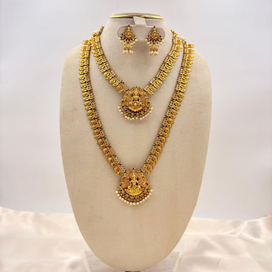 ✨ Lakshmi Coin Bridal Set | Temple Jewellery Collection